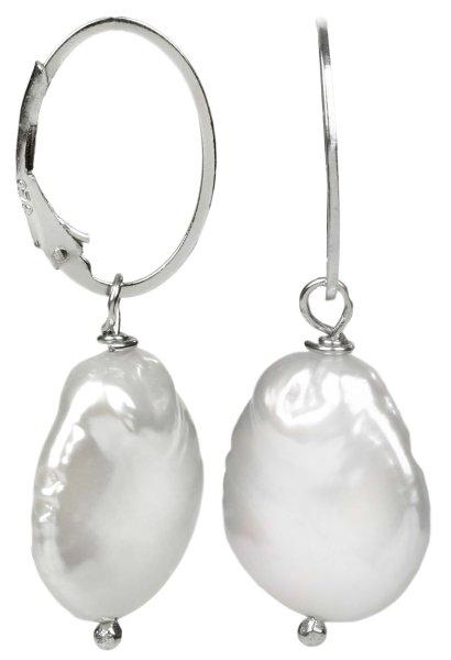 JwL Luxury Pearls Ezüst fülbevaló, fehér igazgyönggyel JL0154