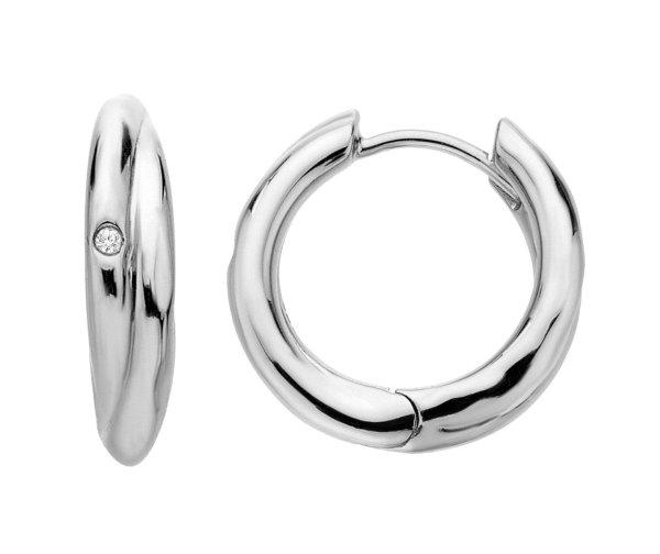 Hot Diamonds Aura időtálló kör alakú ezüst fülbevaló gyémántokkal
DE823