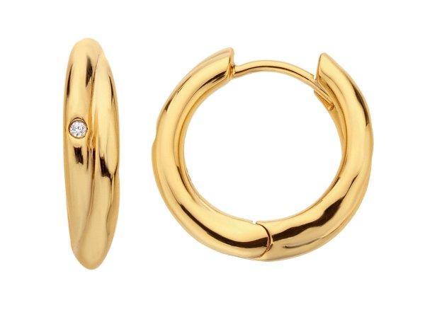 Hot Diamonds Jac Jossa Soul időtálló aranyozott karika fülbevaló
gyémántokkal DE812