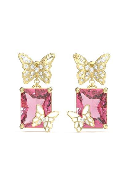 Guess Aranyozott fülbevaló pillangókkal Chrysalis JUBE04089JWYGLPT/U