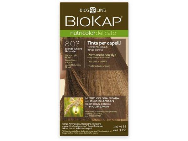Biokap NUTRICOLOR DELICATO - Hajfesték - 8.03 Természetes világos szőke 140
ml
