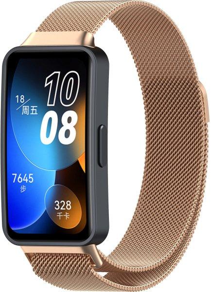 4wrist Milánói szíj, mágneses csattal Huawei Watch Band 10, 9, 8 -hoz - Rose
Gold