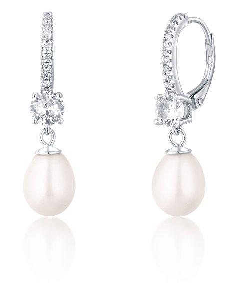 JwL Luxury Pearls Gyönyörű fülbevaló igazgyöngyökkel és cirkónium
kővel JL0739