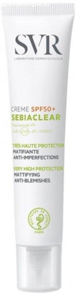 SVR Krém 2 az 1-ben zsíros és aknéra hajlamos bőrre SPF 50 + Sebiaclear
(Cream) 40 ml