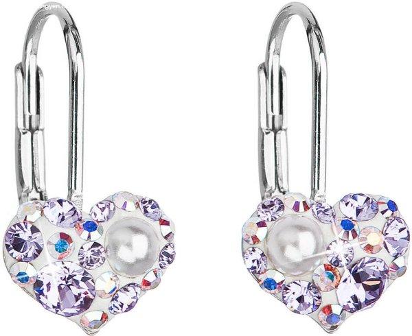 Evolution Group - Pavona Szív alakú fülbevaló 31125,9 violet opal