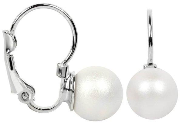 Levien Gyengéd gyöngy fülbevaló Pearl Pearlescent White