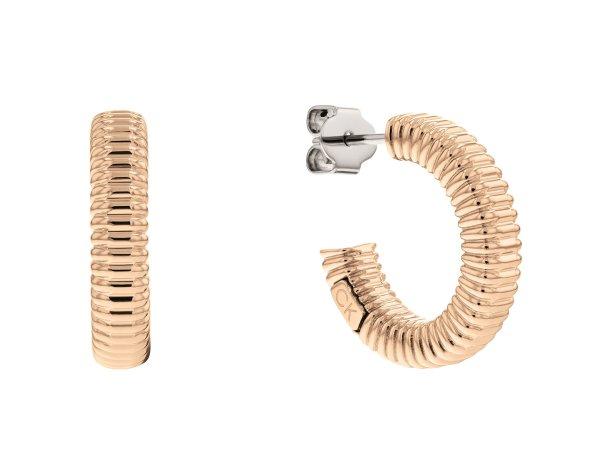 Calvin Klein Divatos bronz karika fülbevaló Playful Repetition 35000033
