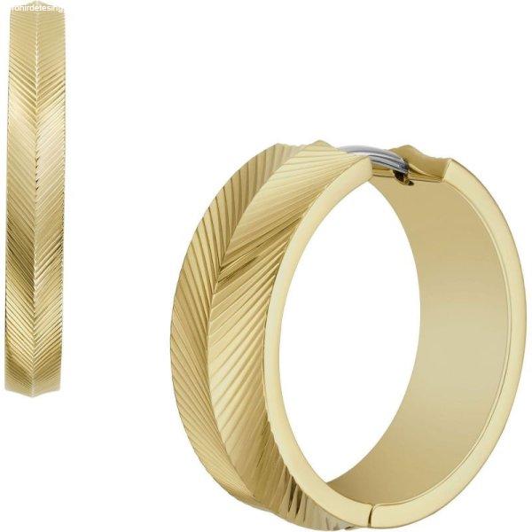 Fossil Időtlen aranyozott karika fülbevaló Harlow Linear JF04537710