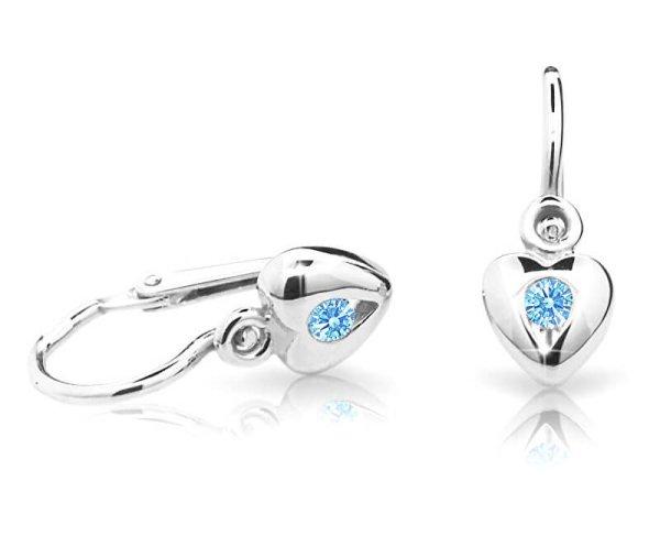 Cutie Jewellery Gyermek fehérarany fülbevaló C1556-10-X-2 világos kék