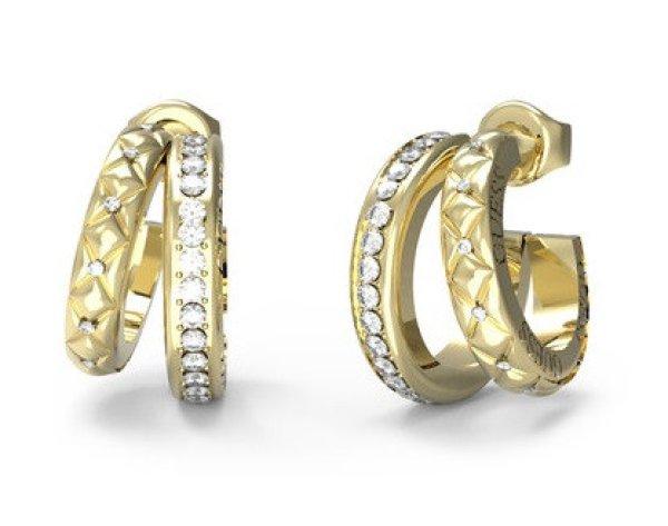 Guess Divatos aranyozott karika fülbevaló cirkónium kövekkel Stylish Guess
JUBE04587JWYGT/U