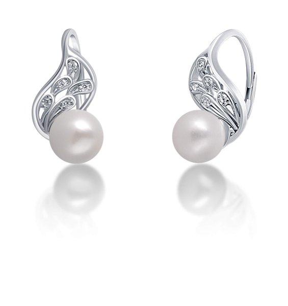 JwL Luxury Pearls Gyönyörű ezüst fülbevalók valódi fehér gyöngyből
JL0706
