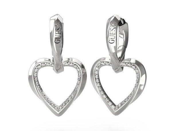 Guess Bájos acél lógó fülbevaló medálokkal Mon Amour JUBE04617JWRHT/U