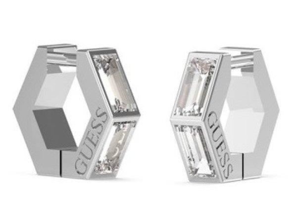 Guess Bájos acél fülbevaló átlátszó cirkóniumokkal Huggie Me
JUBE03133JWRHT/U