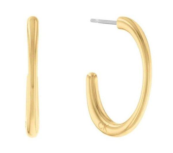Calvin Klein Bájos aranyozott fülbevaló Sculptural 35000347