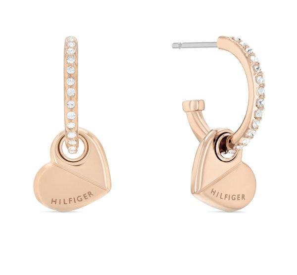 Tommy Hilfiger Modern bronz karika fülbevaló szívvel 2780883