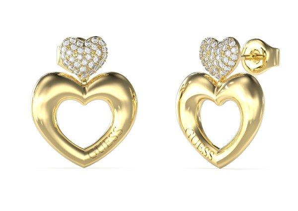 Guess Aranyozott szív fülbevaló Crazy In Love JUBE05209JWYGT/U