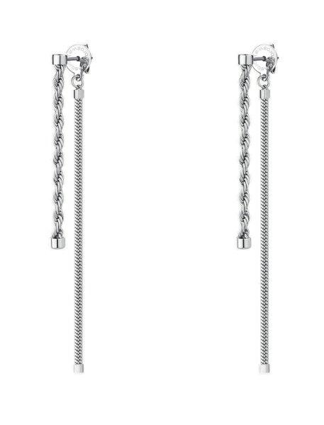 Brosway Hosszú acél fülbevaló 2 az 1-ben Essential BNL08 6 cm