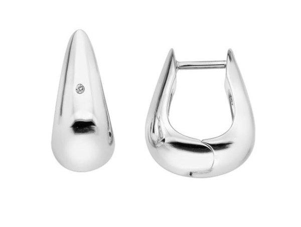 Hot Diamonds Időtlen ezüst gyémánt fülbevaló Huggies DE793