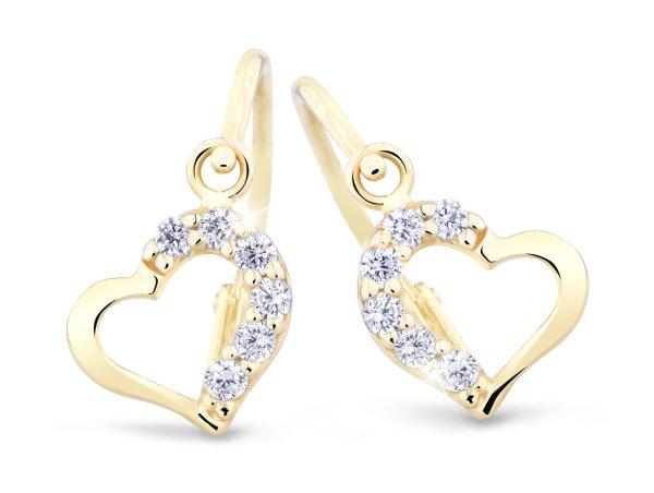 Cutie Jewellery Bájos sárga arany gyermek fülbevaló C2757-10-10-X-1 fehér