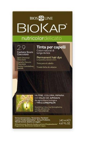 Biokap NUTRICOLOR DELICATO - Hajfesték - 2,90 Gesztenyés csokoládé sötét
140 ml