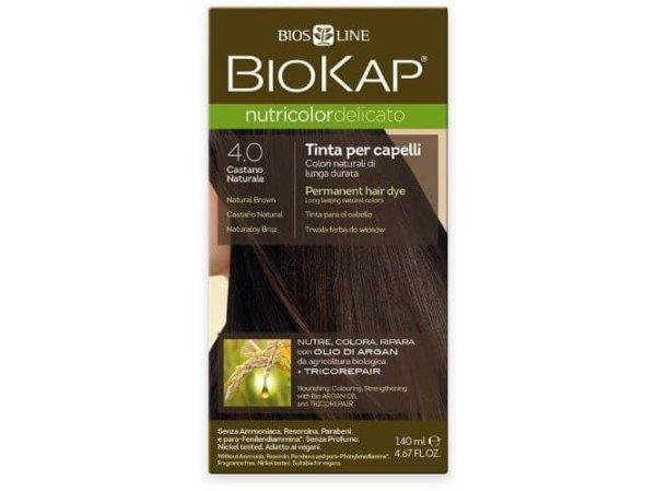 Biokap NUTRICOLOR DELICATO - Hajszín - 4,00 Természetes barna 140 ml