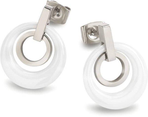 Boccia Titanium Elegáns titán fülbevaló kerámiával 0588-01