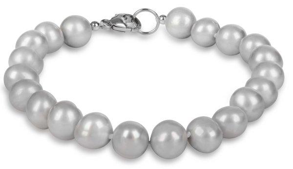 JwL Luxury Pearls Szürke igazgyöngyökből készült karkötő JL0359