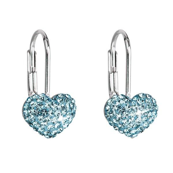 Evolution Group - Pavona Szív alakú fülbevaló kristályokkal 31125.3
aquamarine