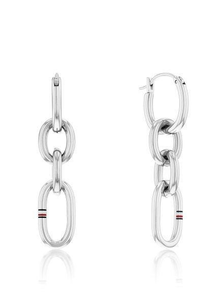 Tommy Hilfiger Modern acél fülbevaló Contrast Link Chain 2780784