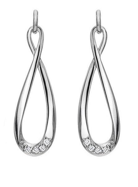Hot Diamonds Elegáns ezüst fülbevaló gyémántokkal Most Loved DE742