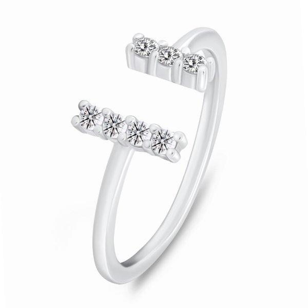 Brilio Silver Bájos ezüst gyűrű cirkónium kövekkel RI113W 60 mm