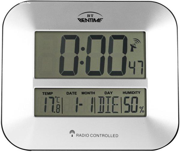 Bentime Rádióvezérlésű óra/ébresztőóra hőmérővel és
páratartalom-mérővel H17-ET843S