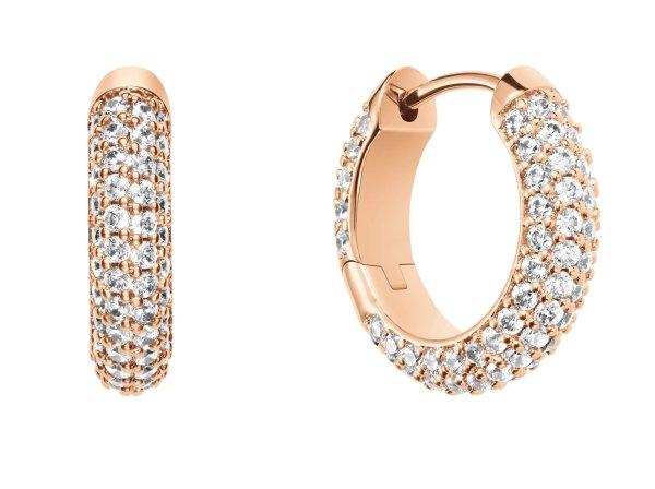 Daniel Wellington Csillogó bronz karika fülbevaló Pavé DW00400627