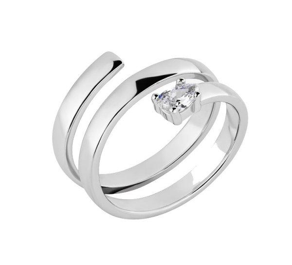 Preciosa Ezüst nyitott gyűrű cirkónium kövekkel Twist Drop Glamour 5423 00
56 mm