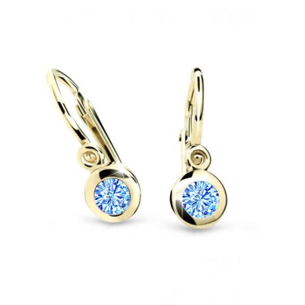 Cutie Jewellery Arany gyermekfülbevaló C1537-10-X-1 világos kék