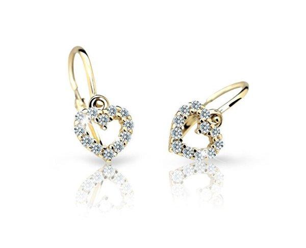 Cutie Jewellery Gyermek sárga arany fülbevaló C2157-10-X-1 fehér