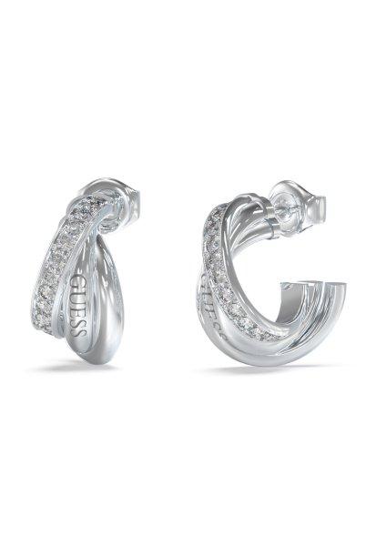 Guess Bájos acél fülbevaló cirkónium kövekkel Perfect JUBE04066JWRHT/U
