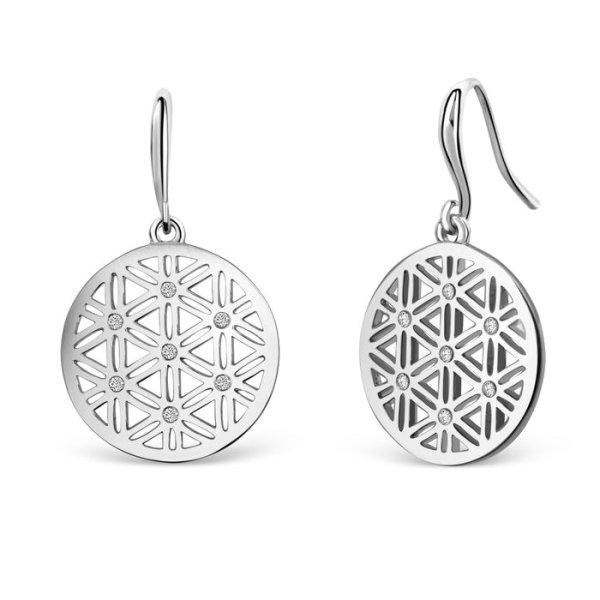 CRYSTalp Divatos fülbevaló kristályokkal Flower of Life 40086.CRY.R