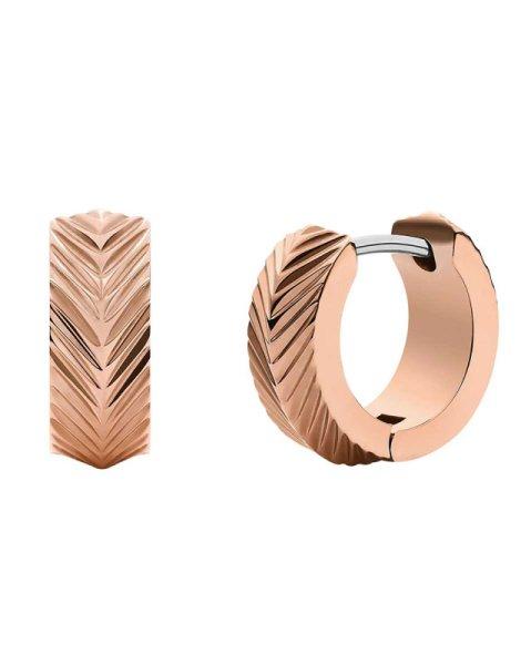 Fossil Elegáns bronz karika fülbevaló Harlow JF04662791