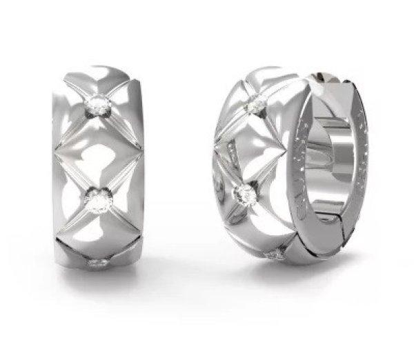 Guess Jellegzetes acél karika fülbevaló Stylish Guess JUBE04590JWRHT/U