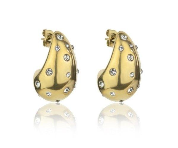 Marc Malone Aranyozott fülbevaló Tear Drop Adley Gold Earrings MCE24045G