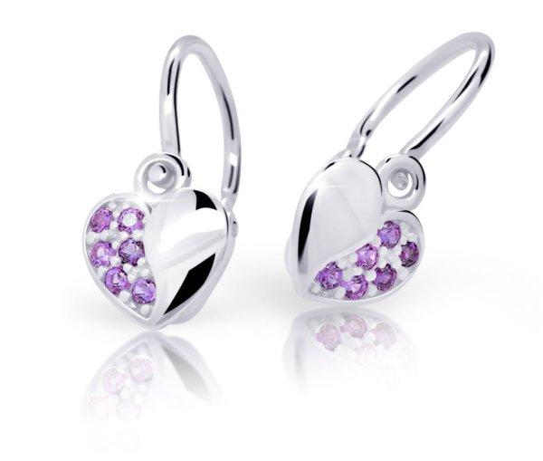 Cutie Jewellery Fehérarany gyermekfülbevaló C2160-10-X-2 lila