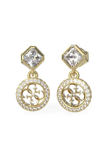 Guess Aranyozott fülbevaló medálokkal 4G Crush JUBE04154JWYGT/U