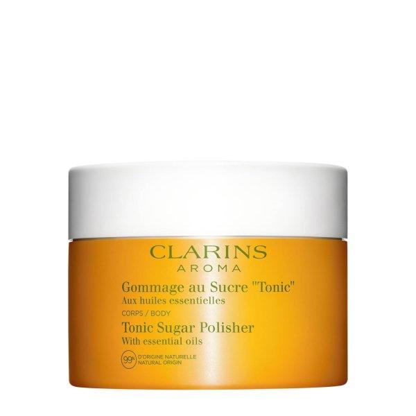 Clarins Testradír illóolajokkal Tonic Sugar Polisher 250 g