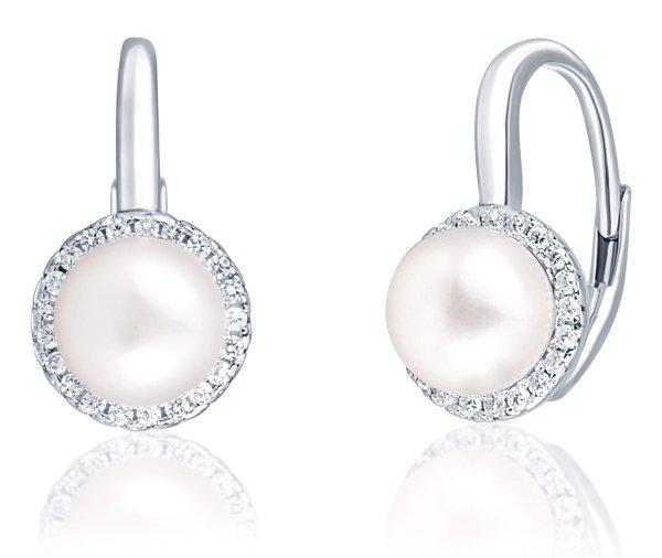JwL Luxury Pearls Elegáns ezüst fülbevaló gyönggyel és cirkónium kővel
JL0640