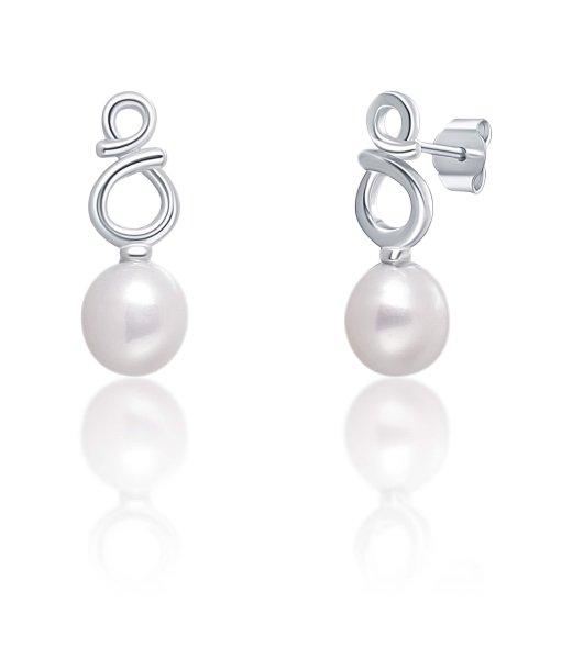 JwL Luxury Pearls Gyengéd ezüst fülbevaló valódi fehér gyöngyökkel
JL0683
