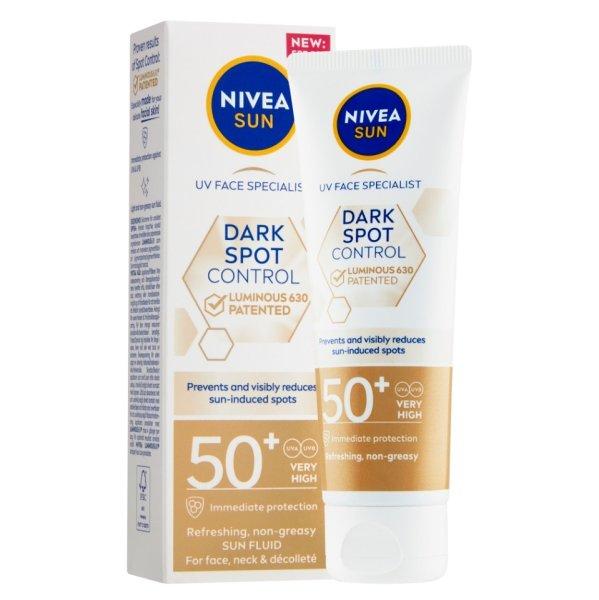 Nivea Arckrém napozáshoz OF 50+ Sun Dark Spot Control Luminous 630 (Sun Fluid)
40 ml