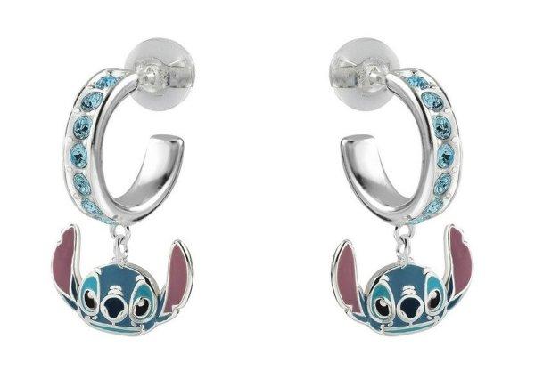 Disney Ezüst karika fülbevaló medálokkal Stitch Lilo & Stitch ES00099SRQL.CS