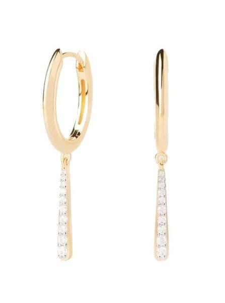 PDPAOLA Aranyozott ovális fülbevaló Olga Mini Hoops Essentials AR01-C89-U