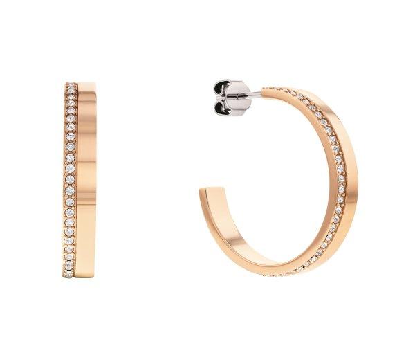 Calvin Klein Rózsaszín aranyozott fülbevaló kristályokkal Minimal Linear
35000165